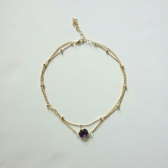 💕4/$25💕2 Layer Purple Crystal Choker - Picture 6 of 8